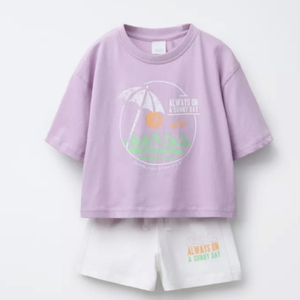 Zara Lavender Shirt And White Shirts Set Size 12-13 Nwt